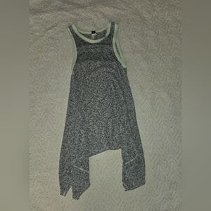 We The Free Gray Knit Sleeveless Cover Dress with Mint Trim